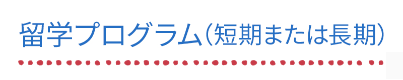 留学プログラム（短期または長期）